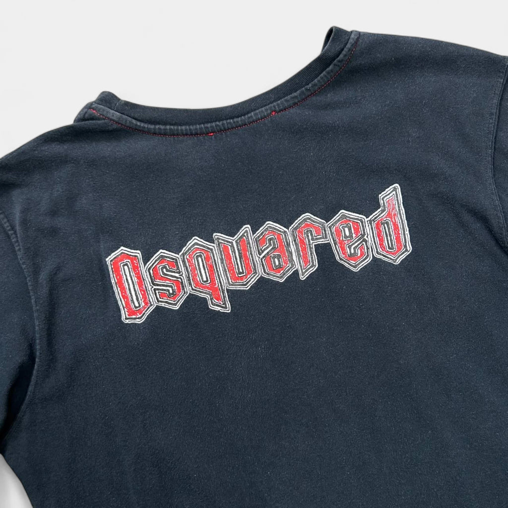 Dsquared2 00s "Jesus Walks With Me" Navy T-Shirt