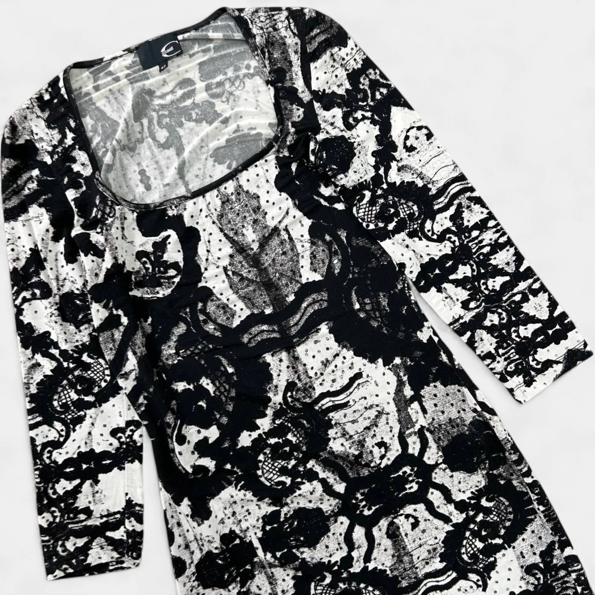 Just Cavalli Brushstroke Print Dress