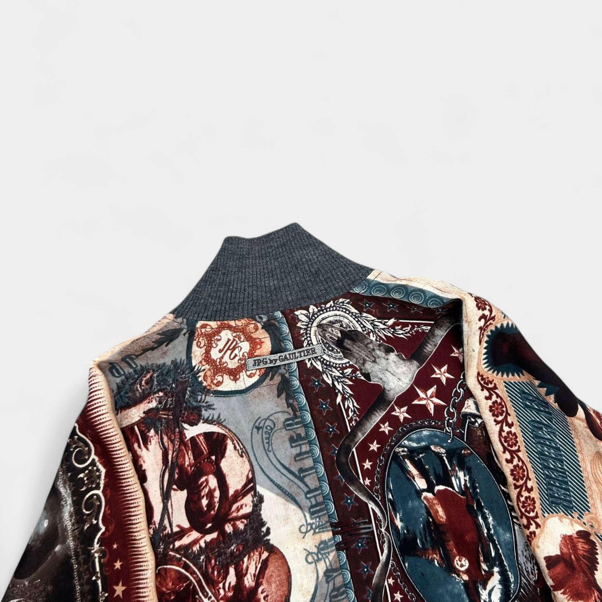 Jean Paul Gaultier 1998 Native Print Poncho Cardigan
