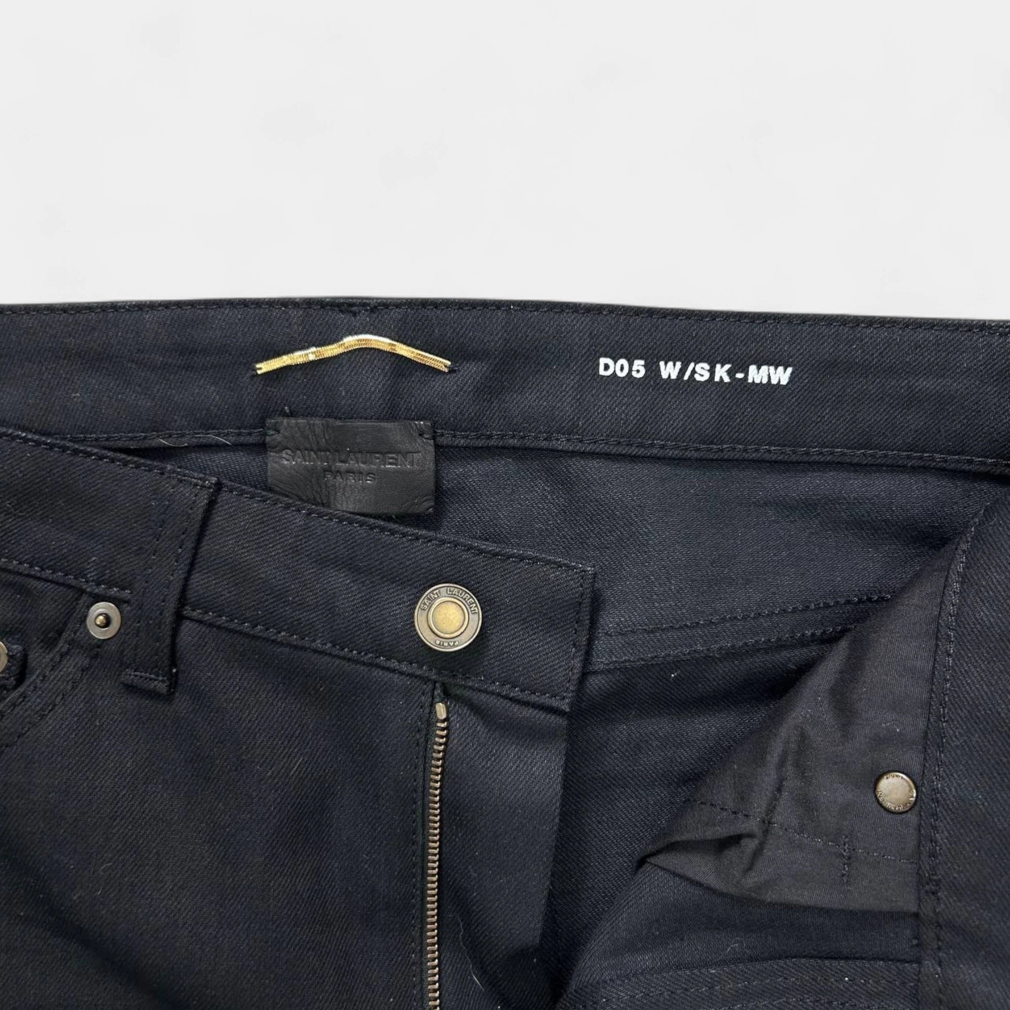 Saint Laurent 2016 D05 Skinny Black Denim Jeans