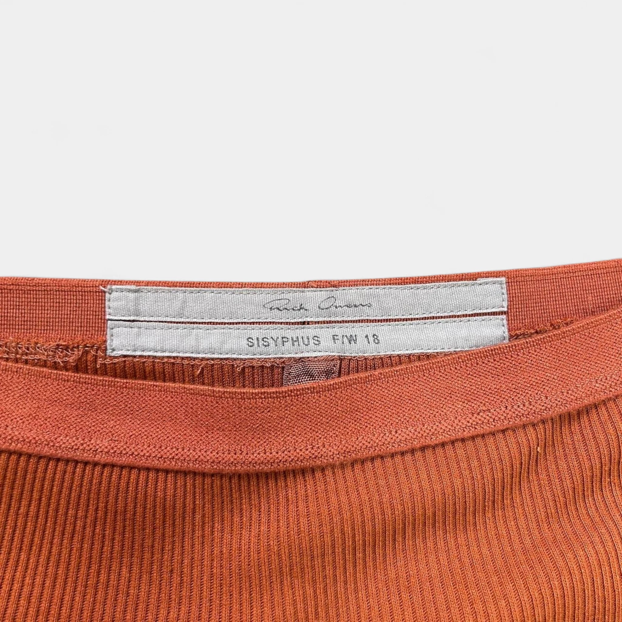 Rick Owens Sisyphus FW18 Orange Silk Tube Skirt