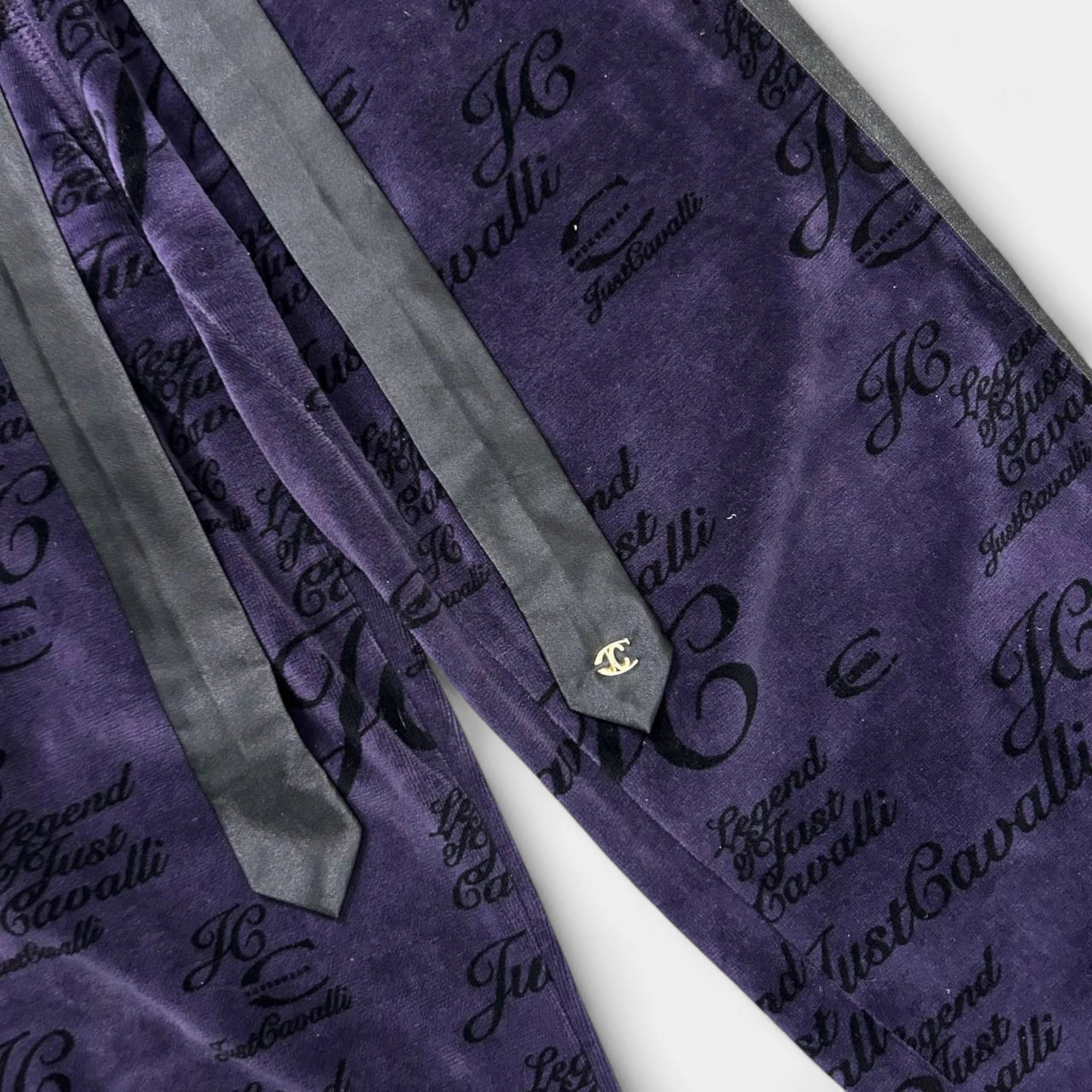 Just Cavalli Purple Velour Two-Piece Set
