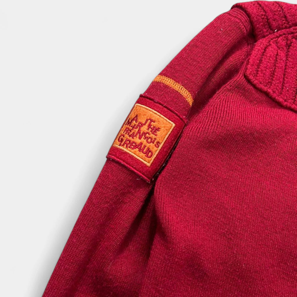 Marithé + François Girbaud Red Knit Sweatshirt