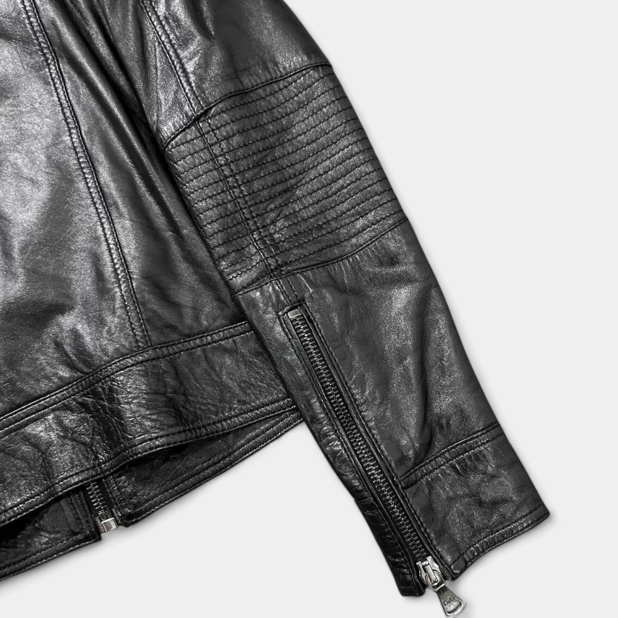 Dolce & Gabbana Black Leather Jacket