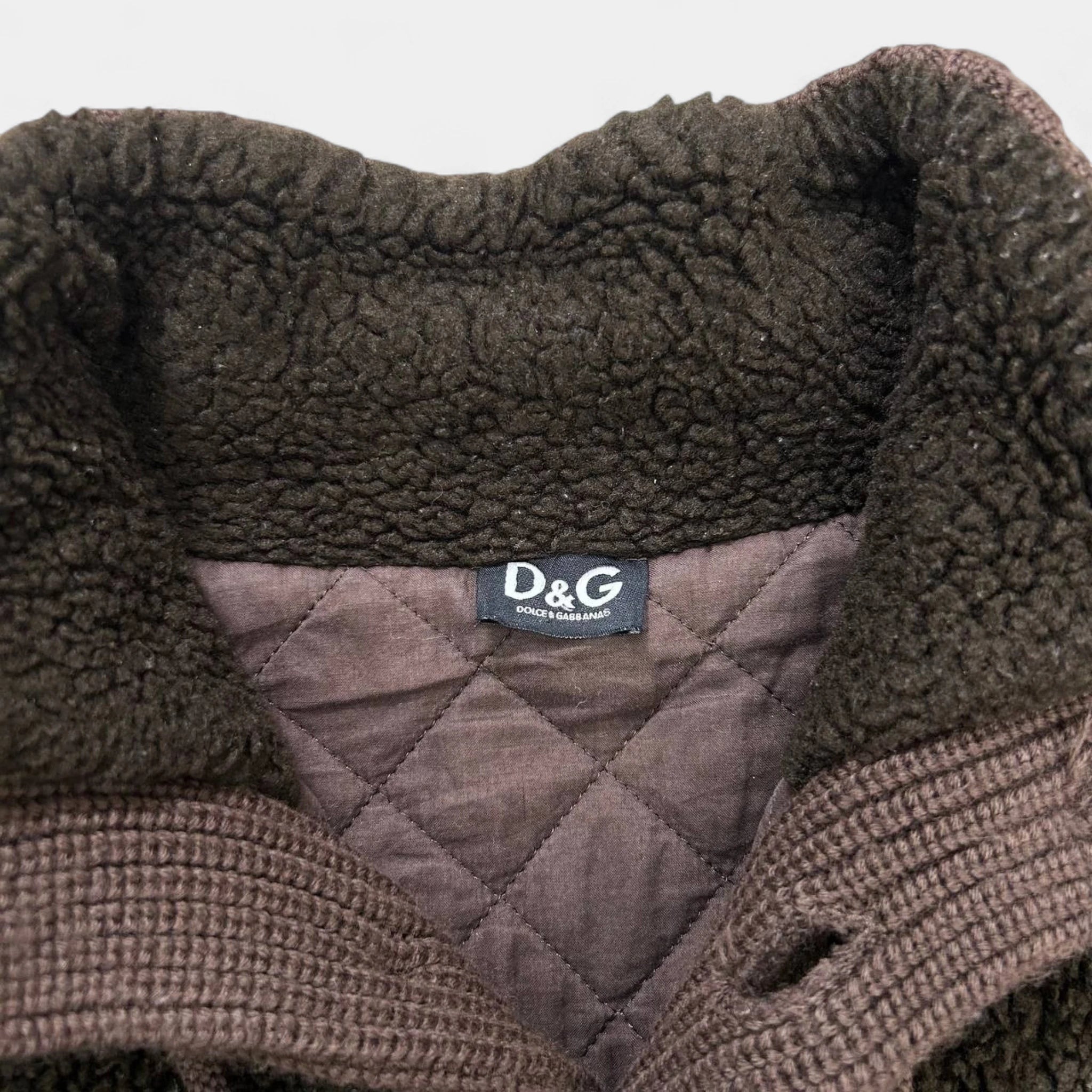 Dolce & Gabbana 2000's Brown Fleece Jacket