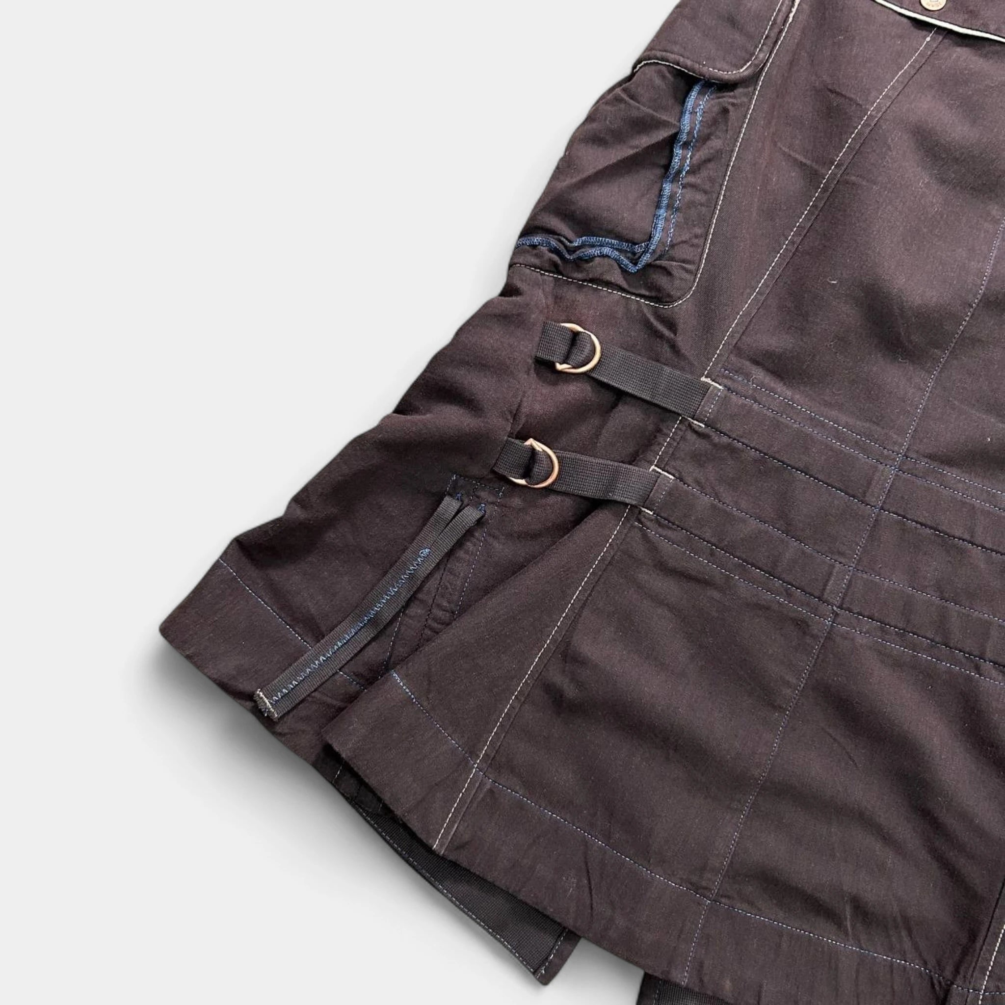 Marithé + François Girbaud Cargo Brown Skirt