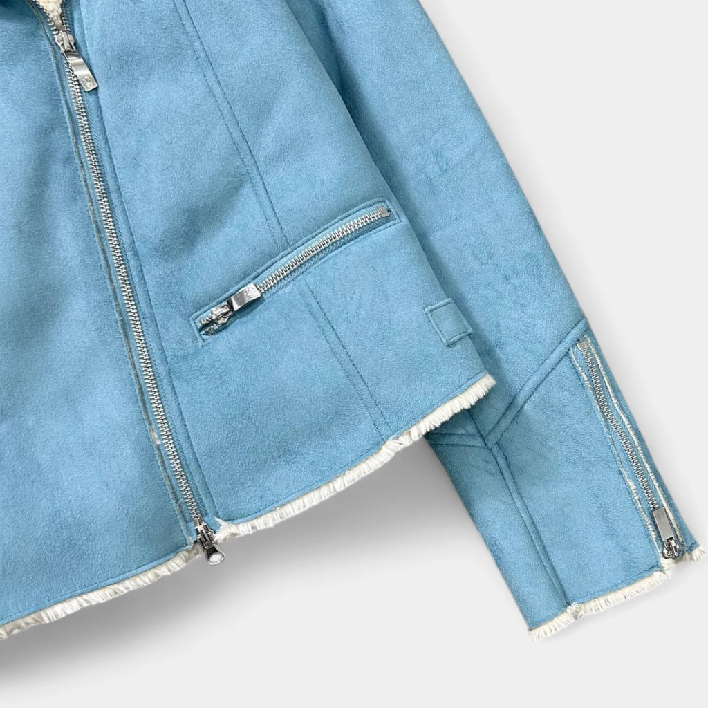 Armani Jeans Suede Baby Blue Jacket
