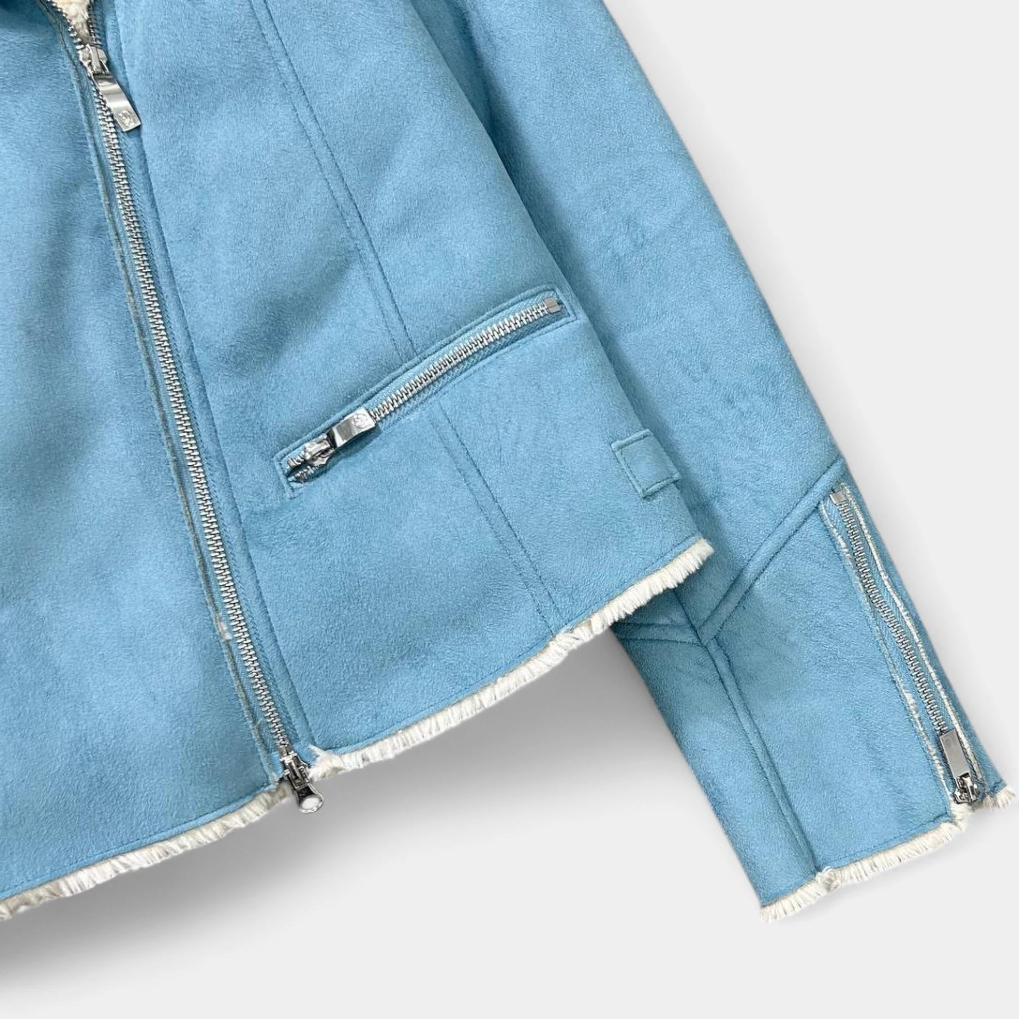 Armani Jeans Suede Baby Blue Jacket
