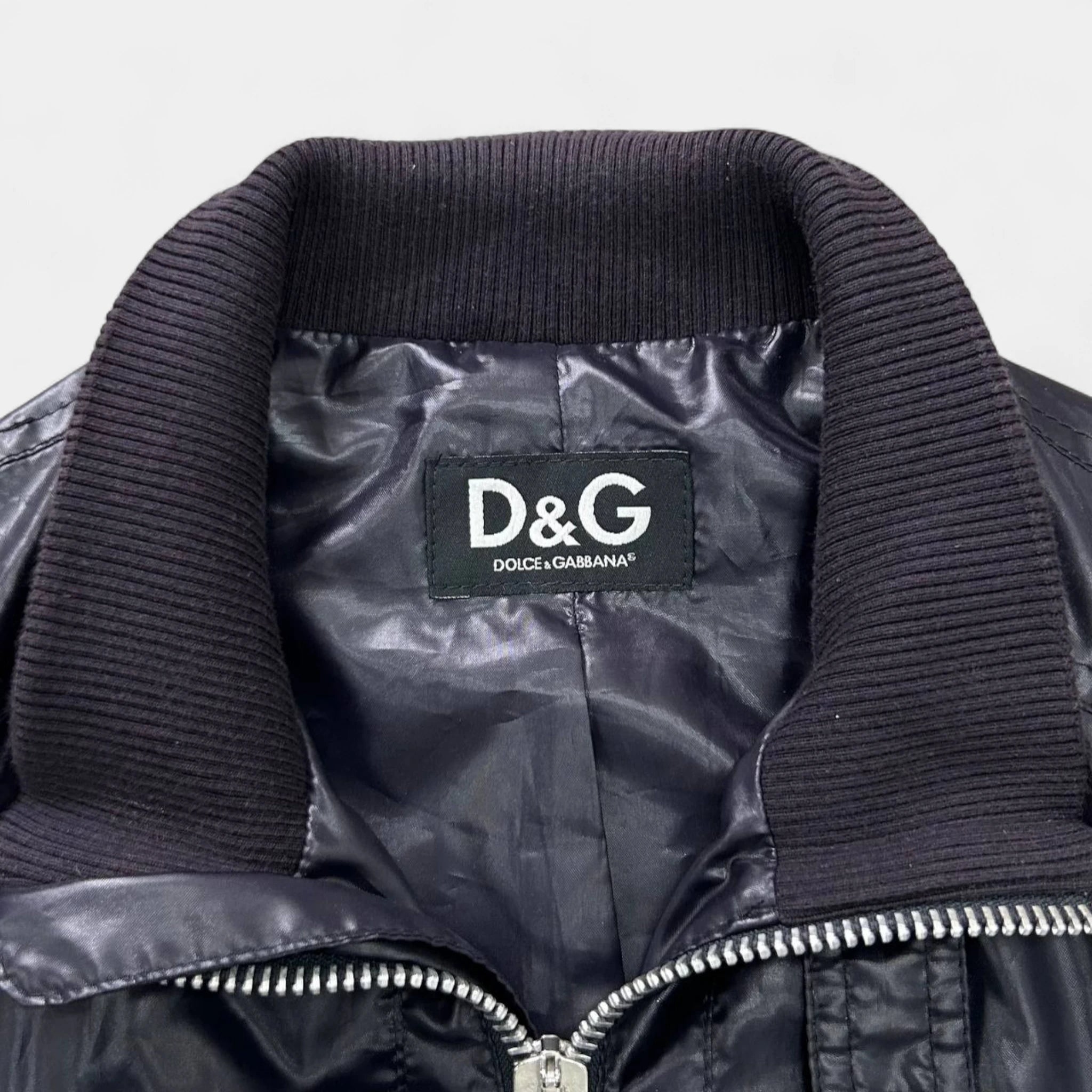 Dolce & Gabbana 2000s Sporty Purple Nylon Bomber Jacket
