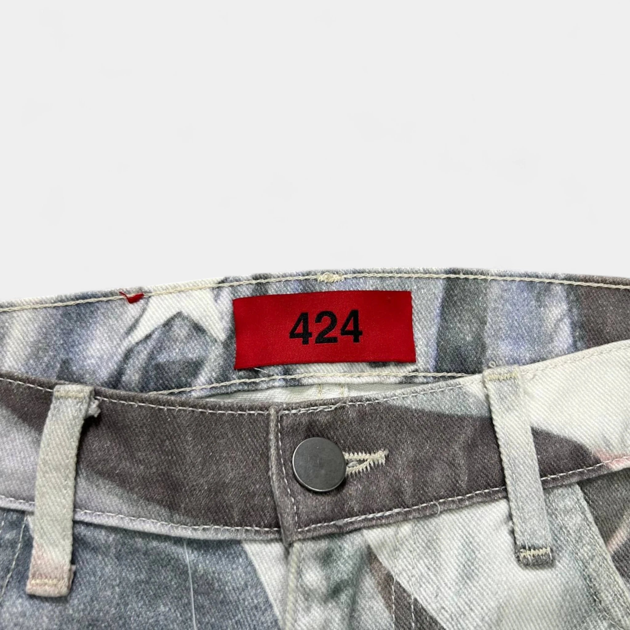 424 FW15 "Americanism" Stars and Stripes Denim Pants