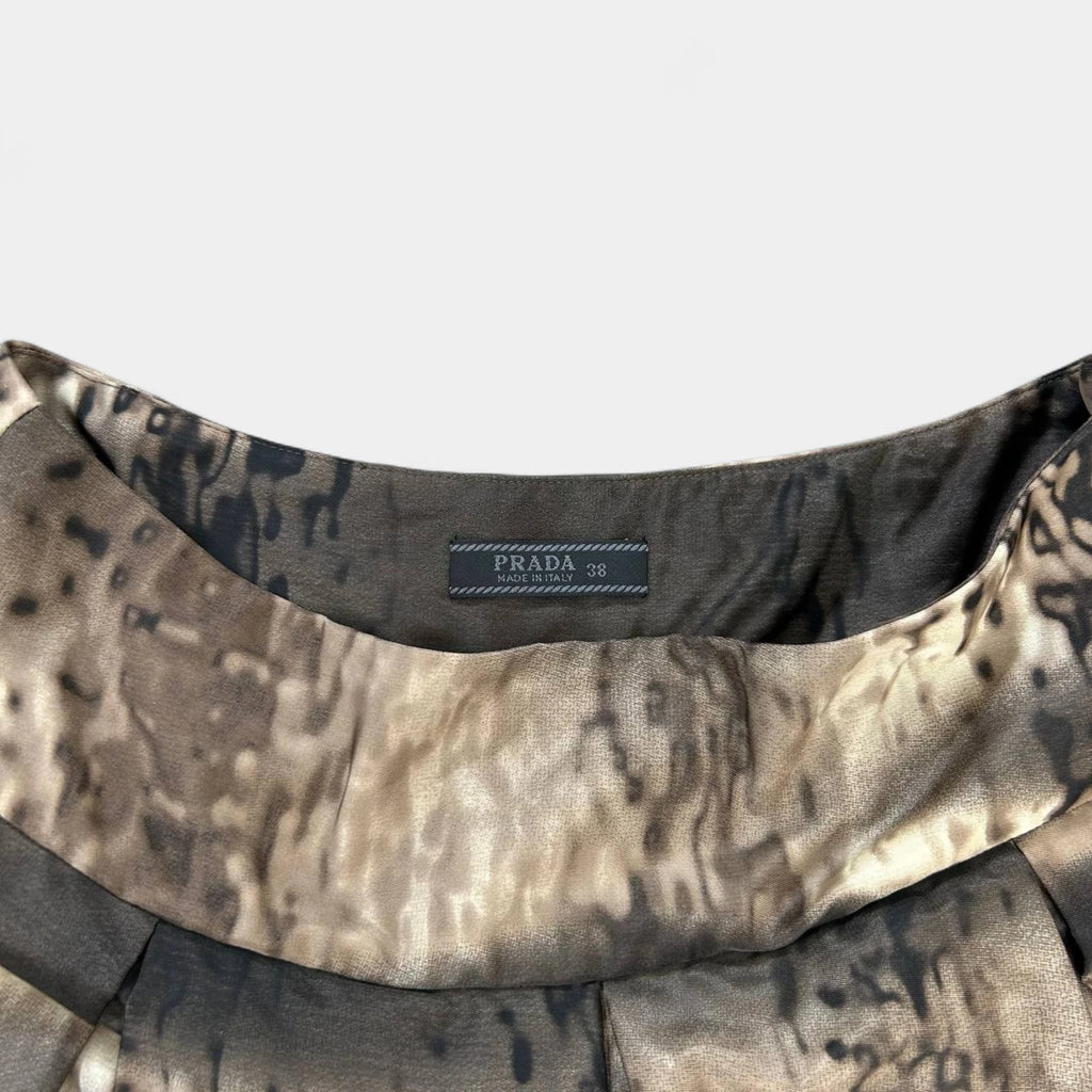 Prada FW2004 Nylon Printed Skirt
