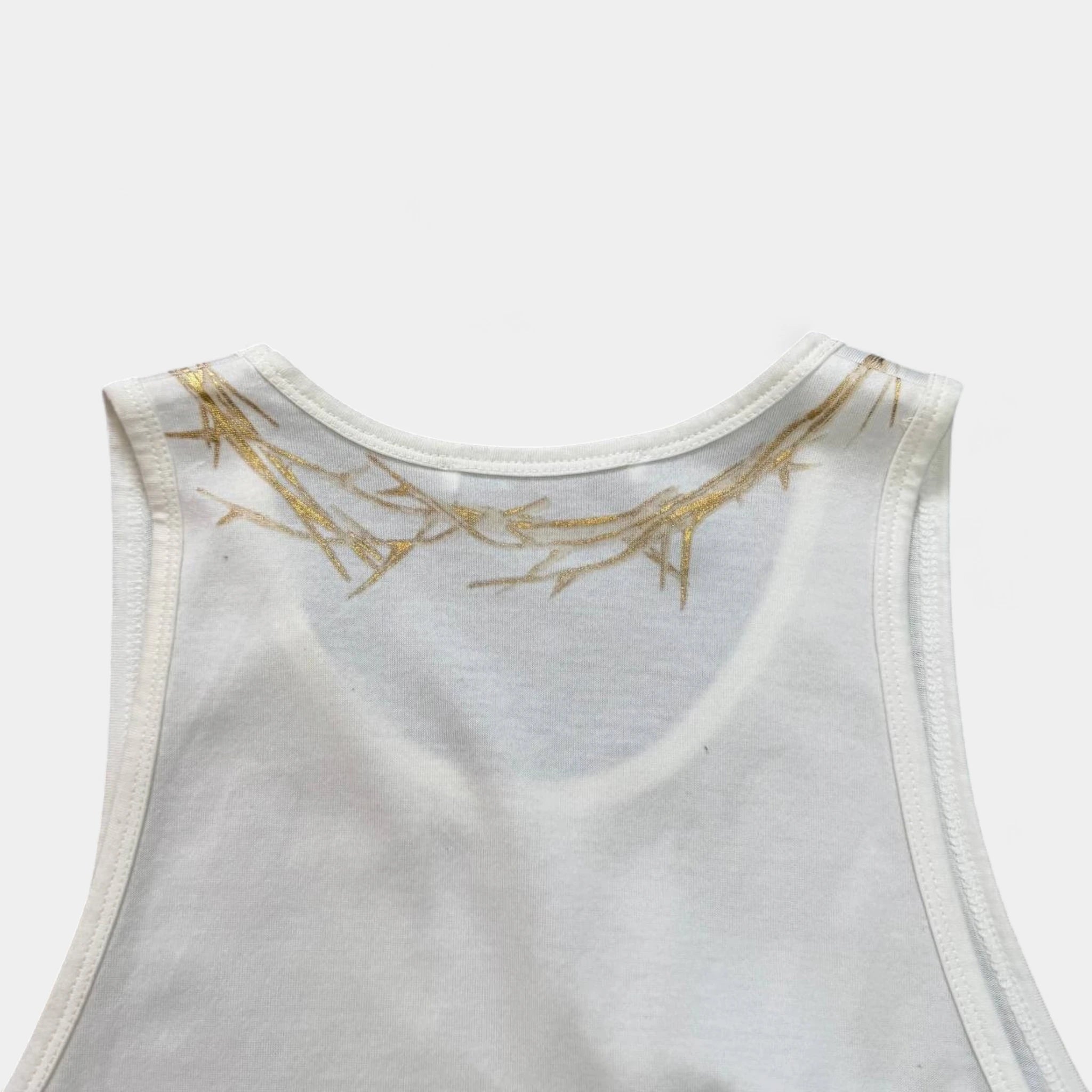Givenchy Riccardo Tisci Gold Crown of Thorns Tank Top