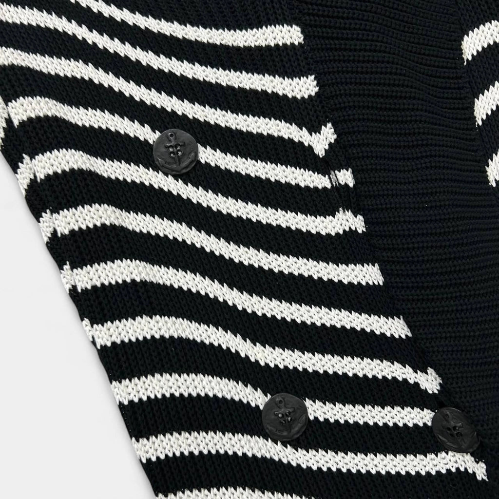 Jean Paul Gaultier Sleeveless Long Striped Cardigan