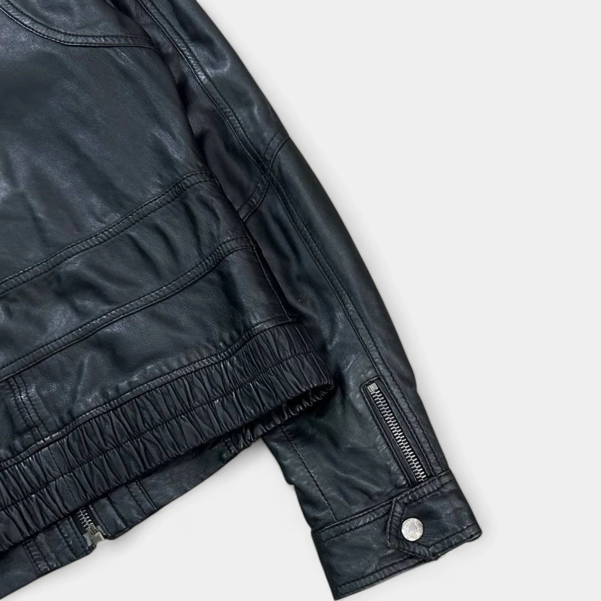 Dolce & Gabbana 2000's Leather Black Leather Jacket