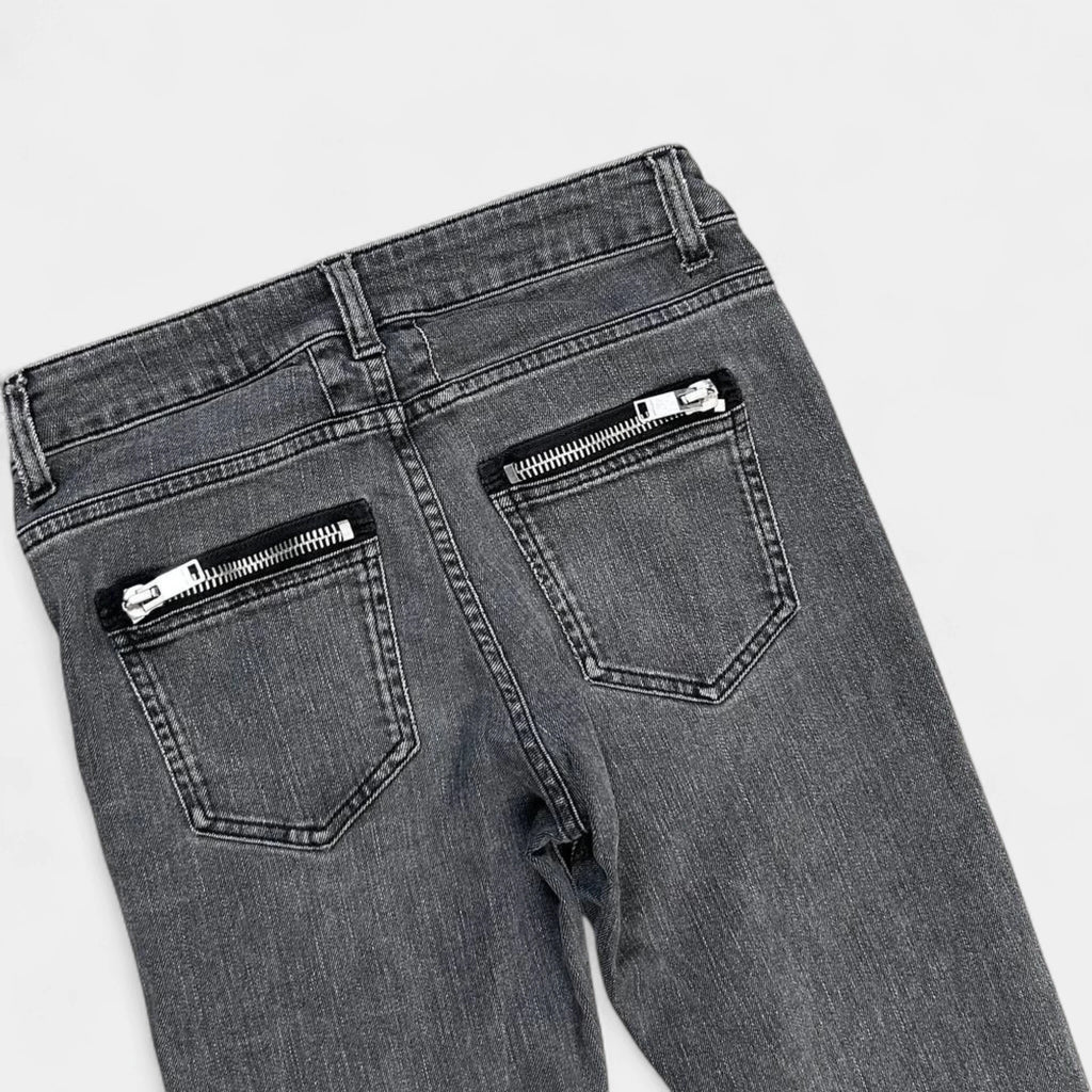 Saint Laurent Grey Washed Skinny Jeans