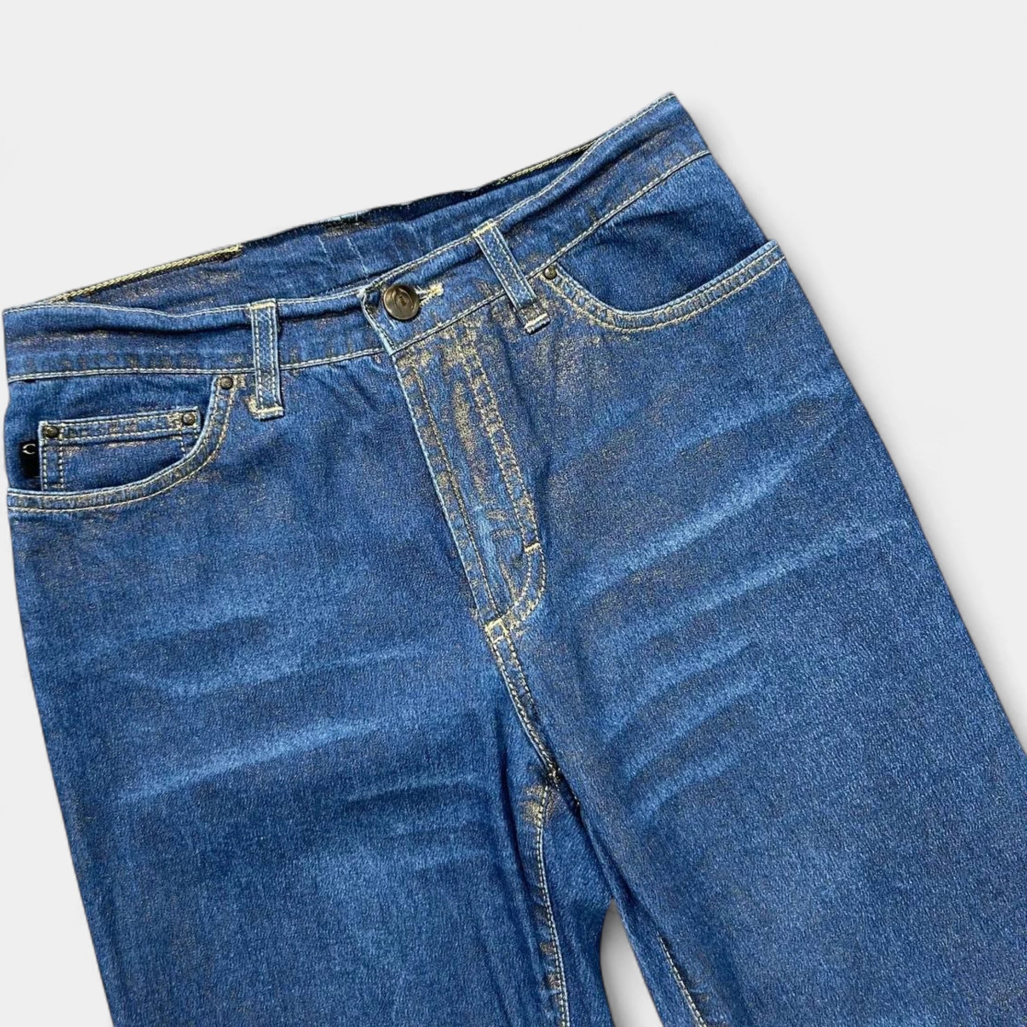 Just Cavalli Gold Flared Jeans