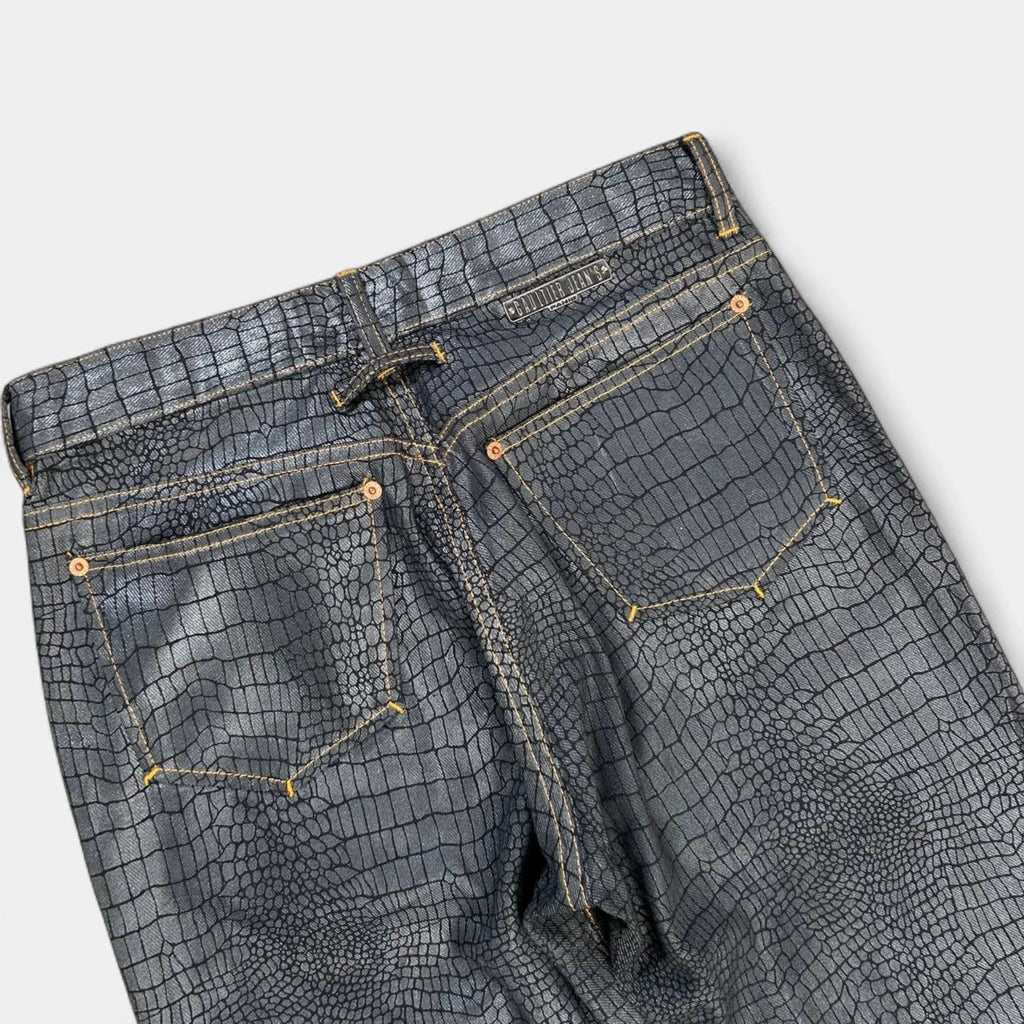 Jean Paul Gaultier 90s Snakeskin Print Pants