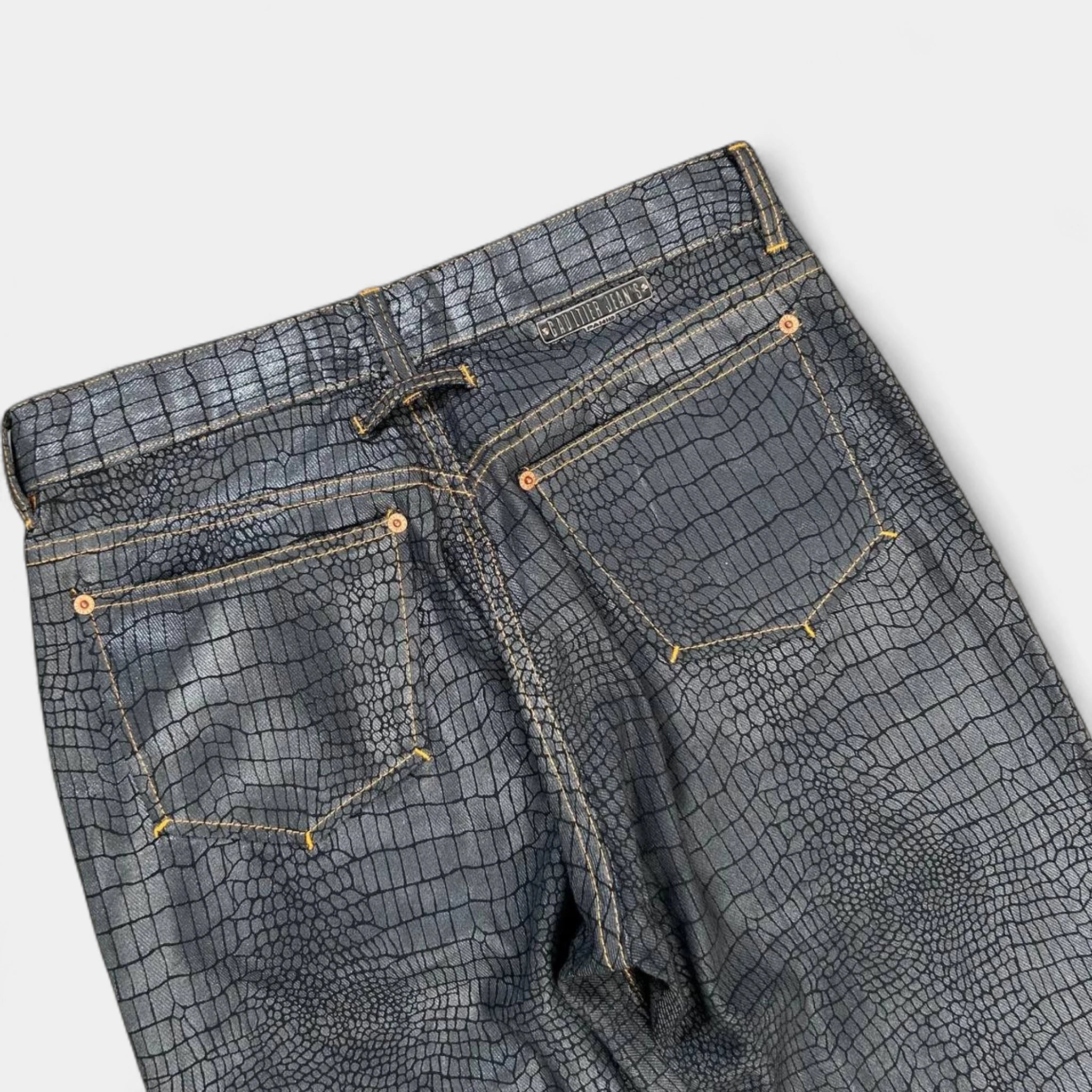 Jean Paul Gaultier 90s Snakeskin Print Pants