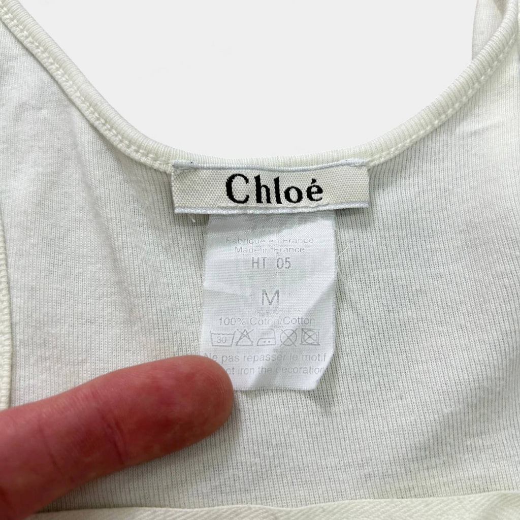 Chloé SS01 by Stella McCartney "Valentine" Zipper Tank Top