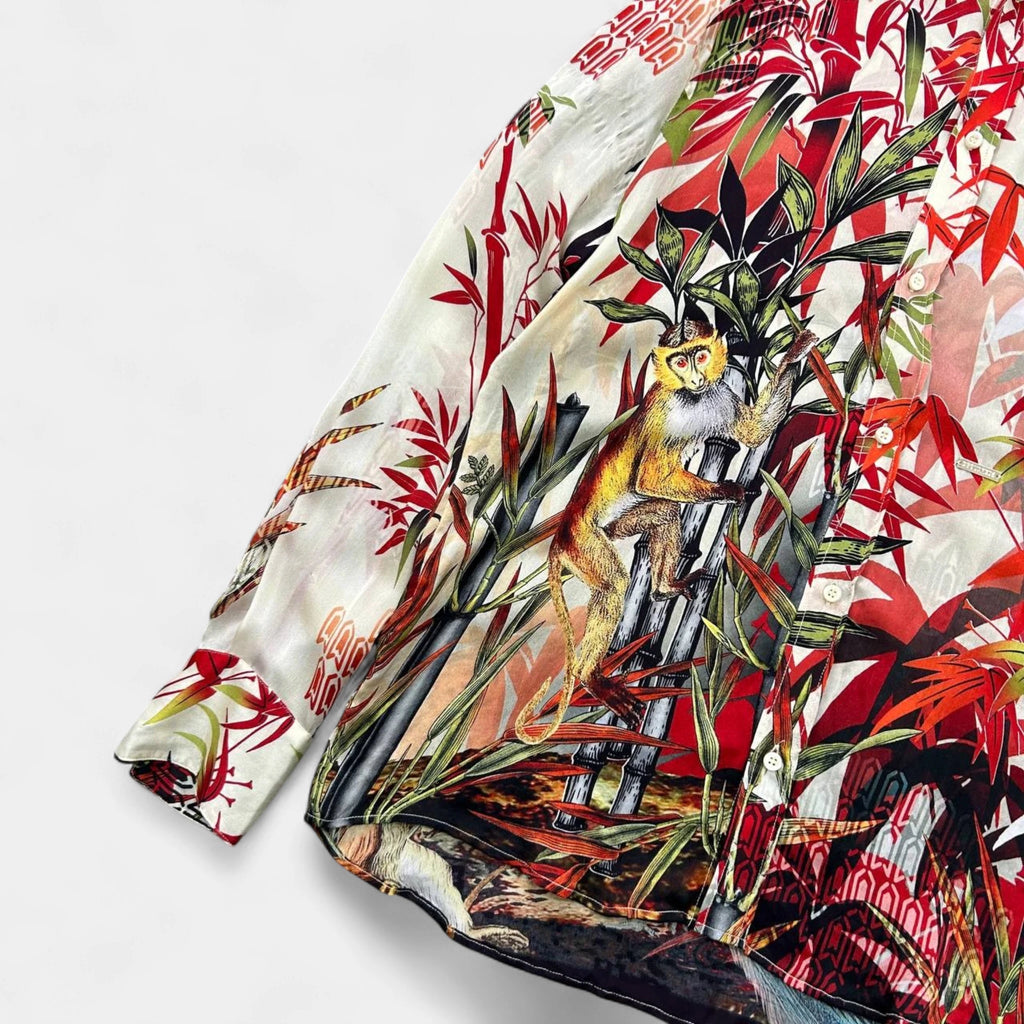 Dsquared2 SS17 "Chinoiserie" Jungle Print Silk Shirt