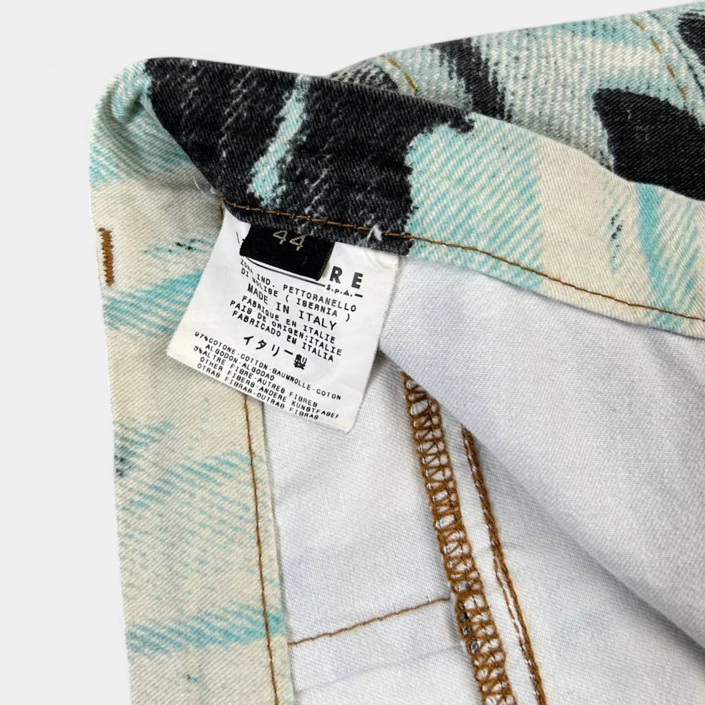 Just Cavalli Denim on Denim Printed Teal Jeans