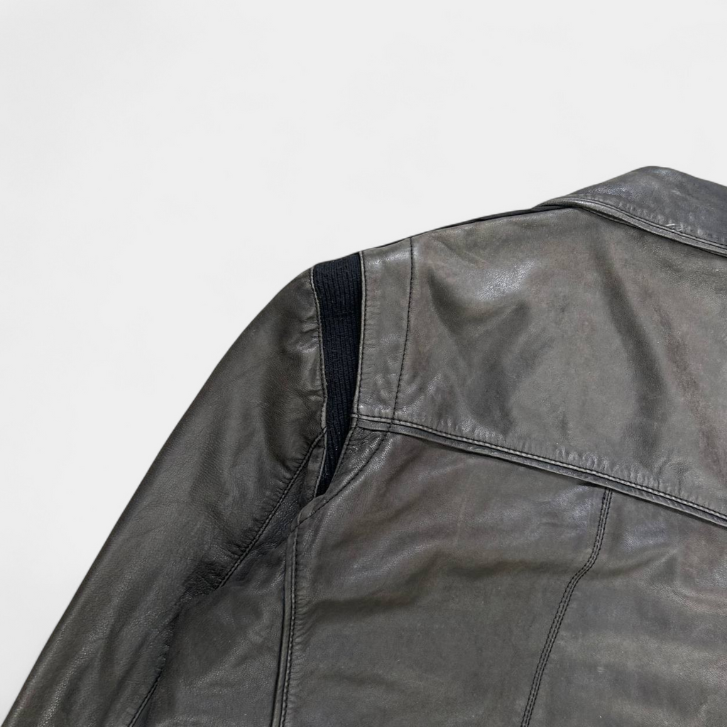 Dolce & Gabbana 2010s Dark Brown Leather Jacket