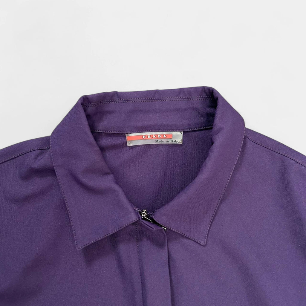 Prada Purple 2000's Technical Nylon Shirt