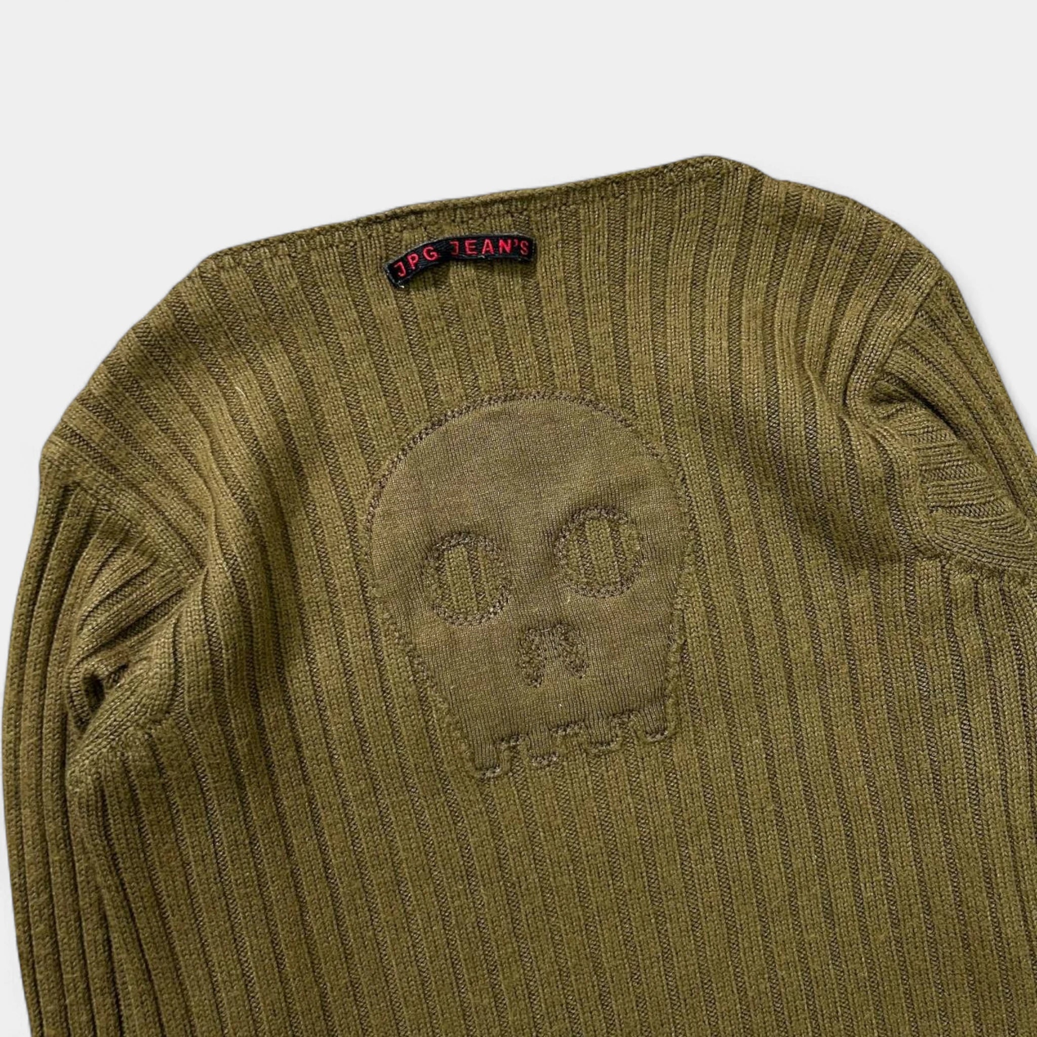 Jean Paul Gaultier 90s Green Khaki Knit Sweater