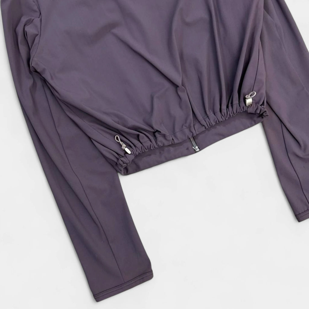 Marithé + François Girbaud Technical Burgundy Cardigan Jacket