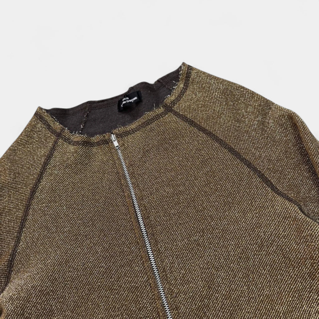 Comme des Garçons Tricot Full-Zip Gold Knit Jacket