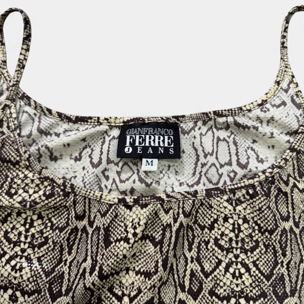Gianfranco Ferré 90s Snakeskin Print Top