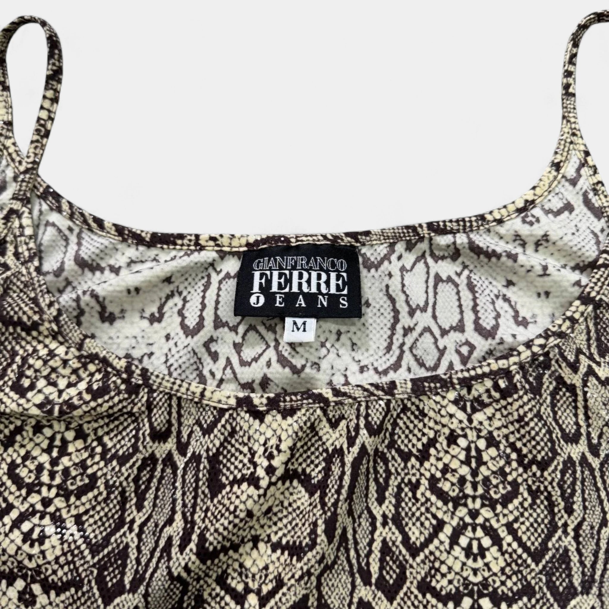 Gianfranco Ferré 90s Snakeskin Print Top