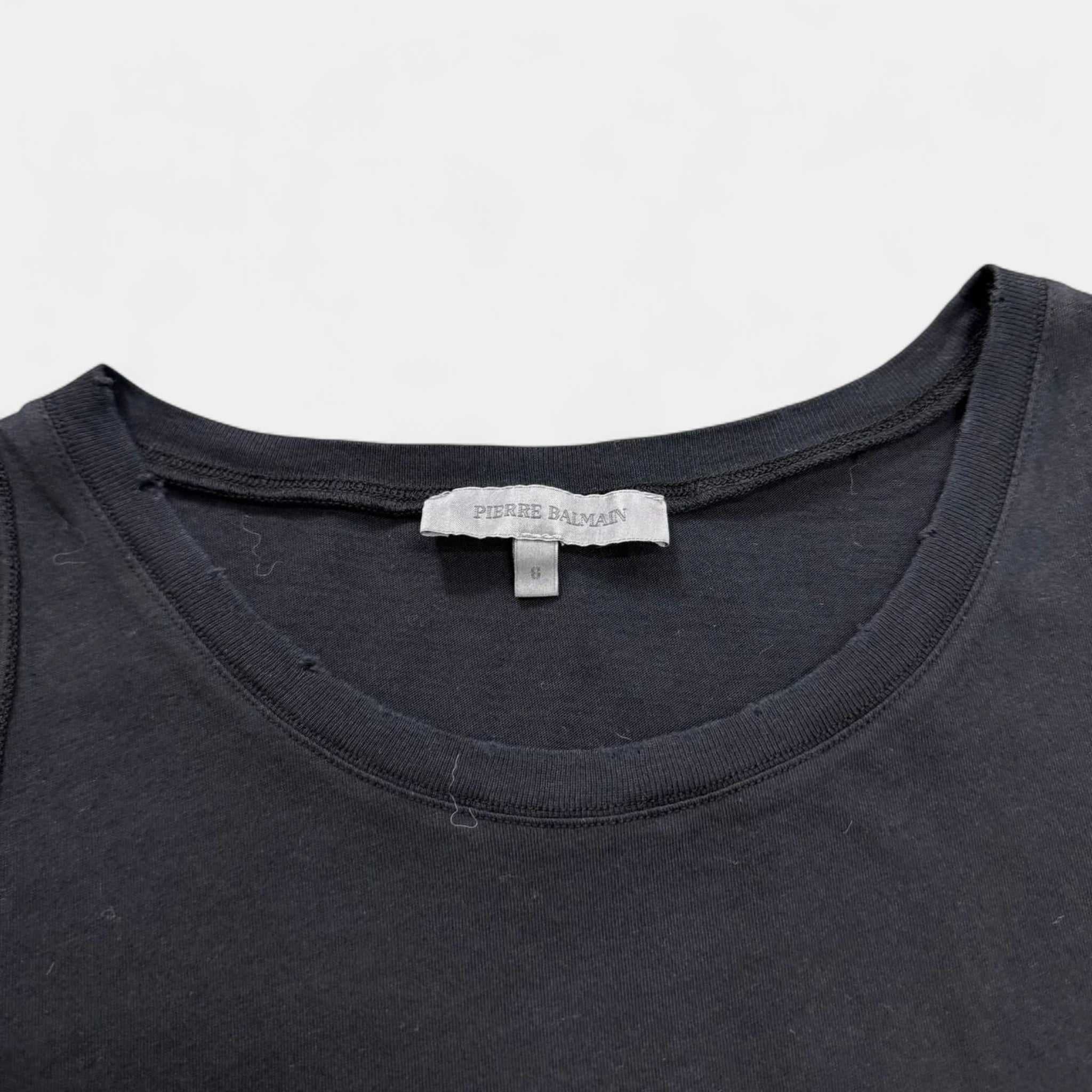 Pierre Balmain Black Crest Tank Top
