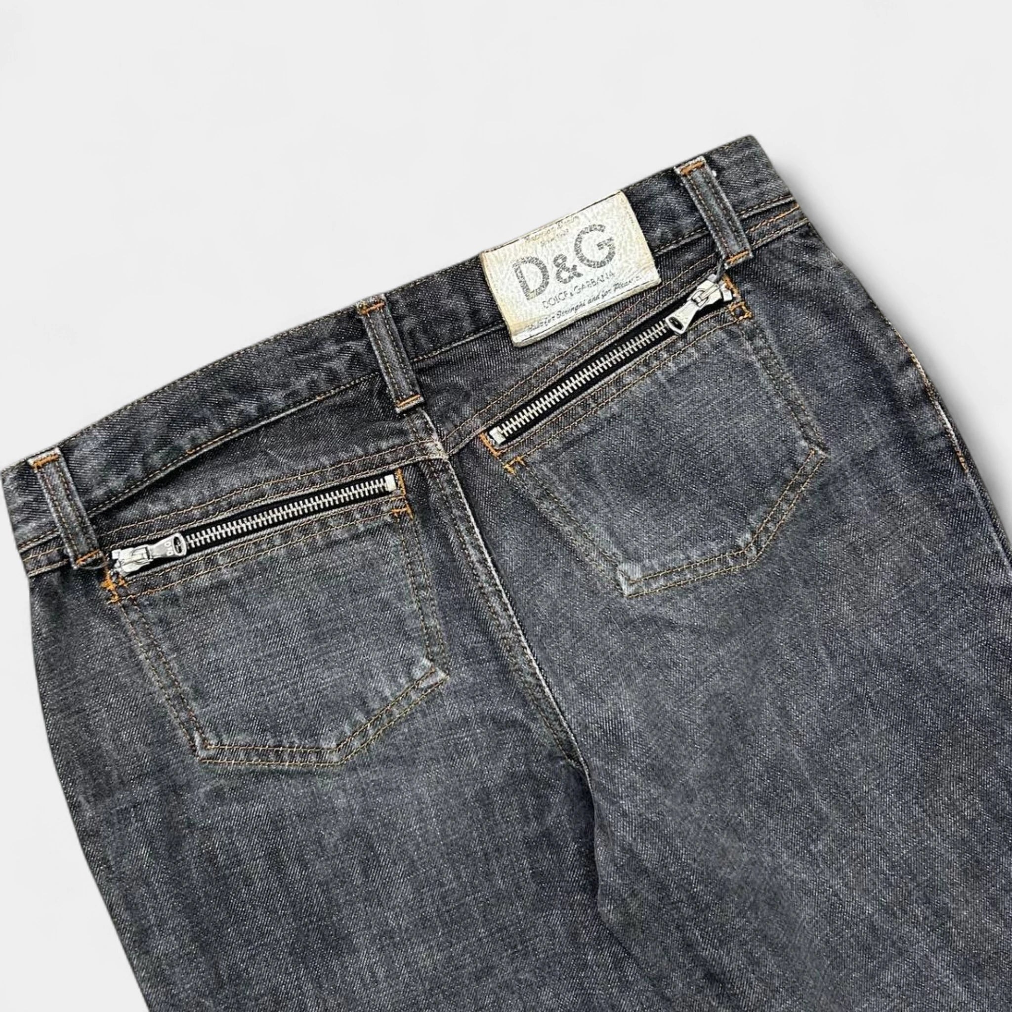 Dolce & Gabbana 2000s Black Multizipper Jeans