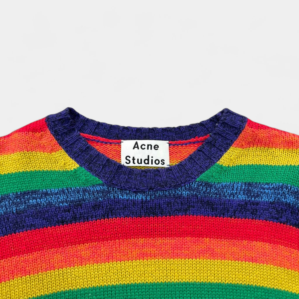 Acne Studios 2018 Rainbow Stripes Knit Sweater