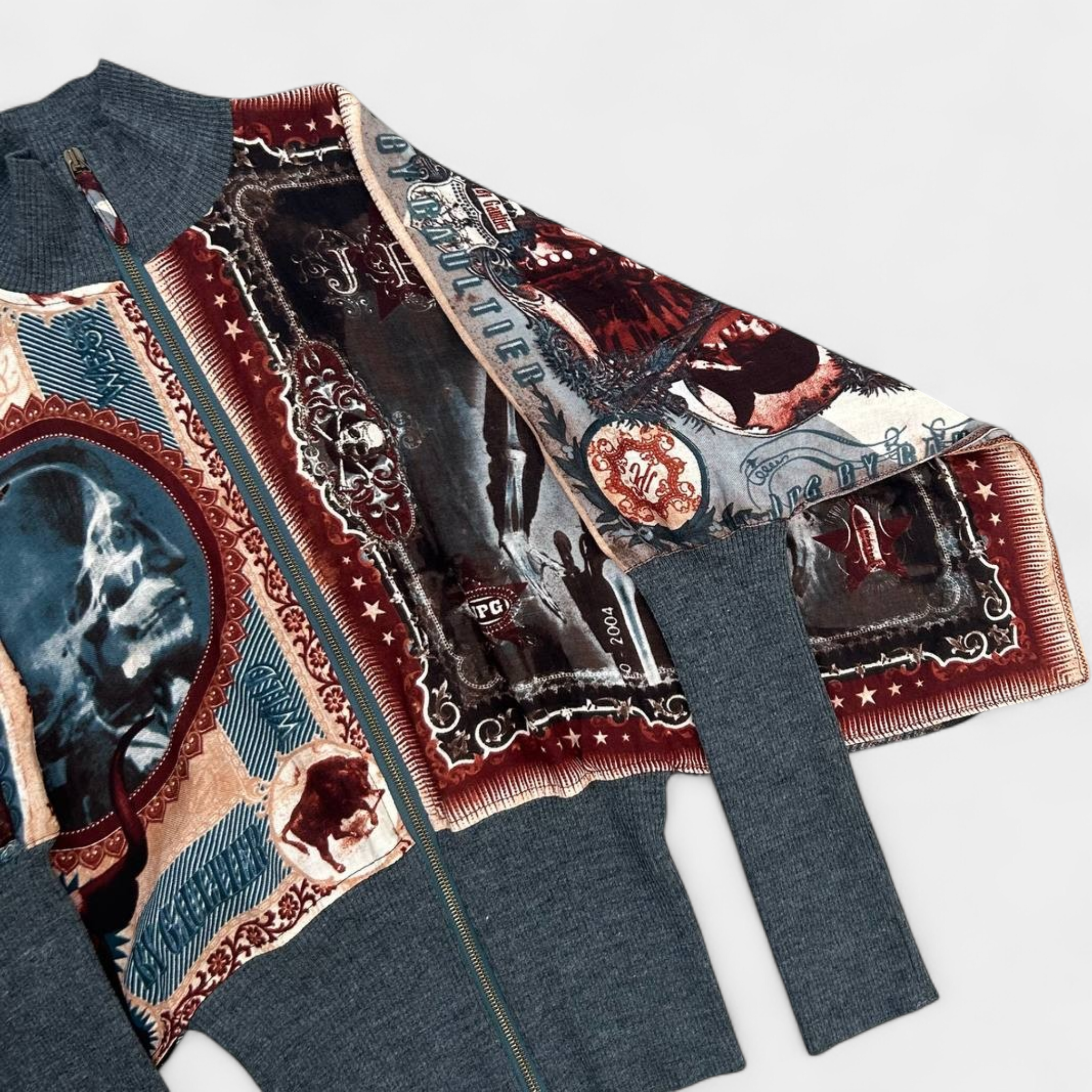 Jean Paul Gaultier 1998 Native Print Poncho Cardigan