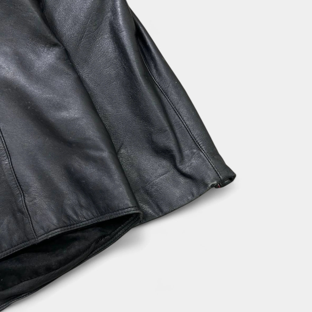 Armani Jeans 90s Black Leather Blazer Jacket
