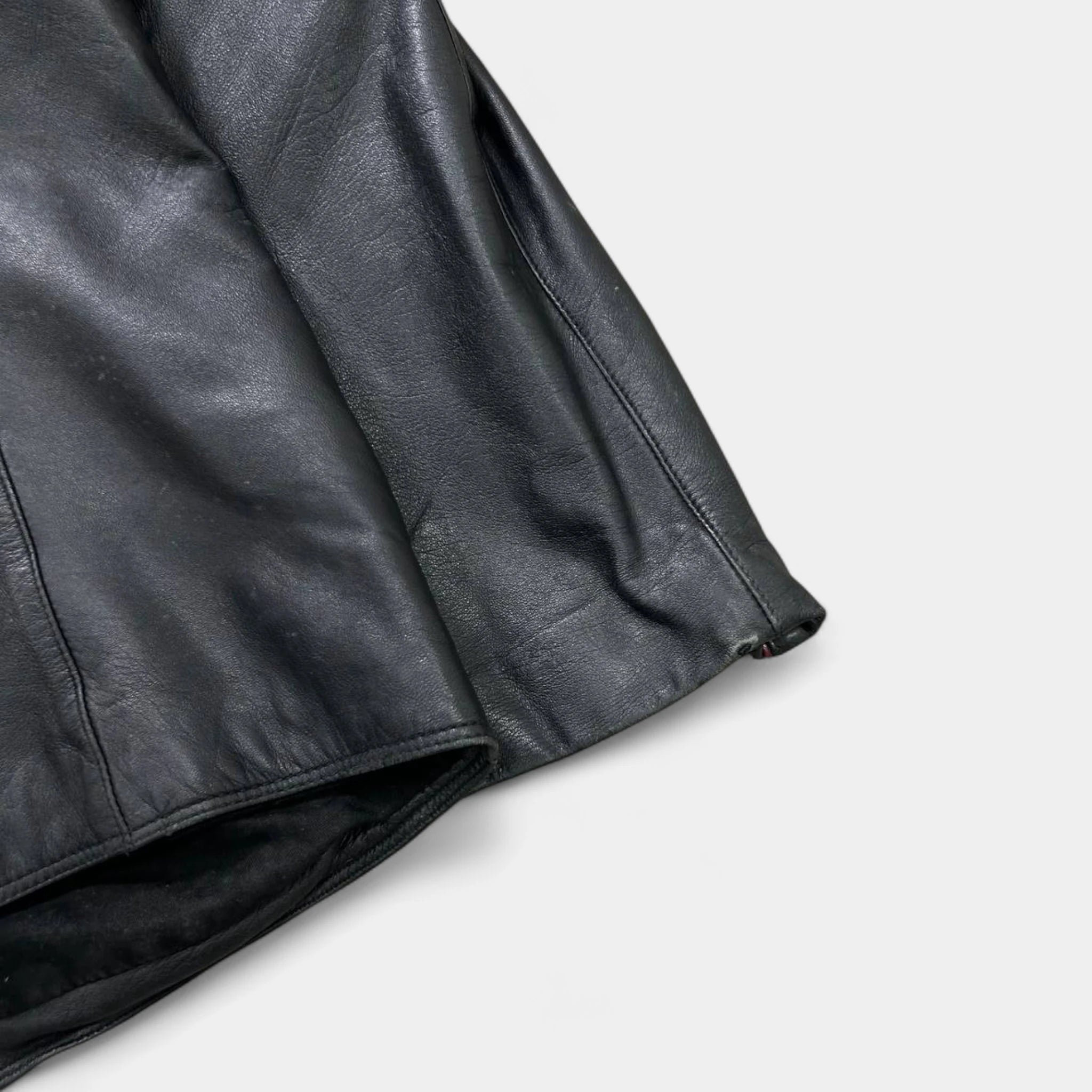 Armani Jeans 90s Black Leather Blazer Jacket