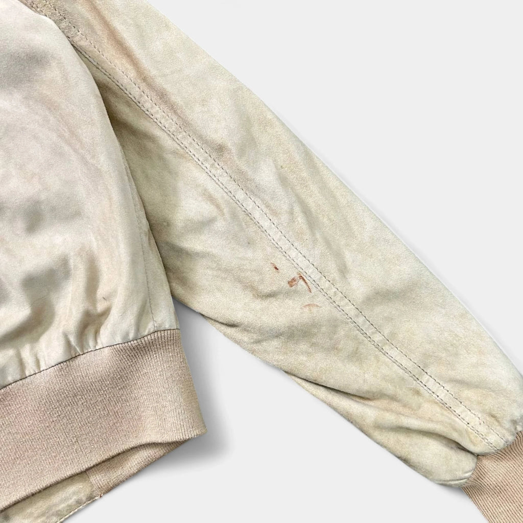 Dolce & Gabbana 2000s Cropped Camel Beige Suede Zip Hoodie