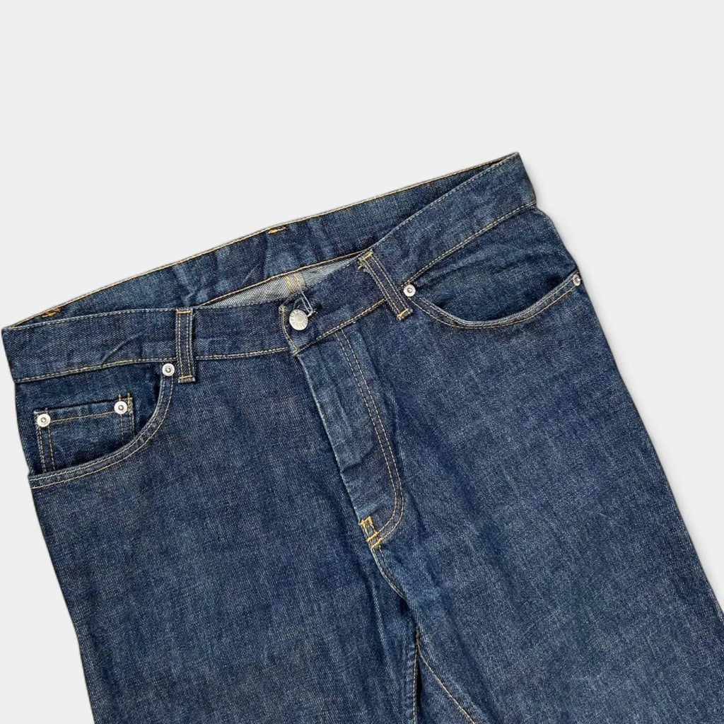 Helmut Lang 1998 Classic Denim Cut Blue Flair Jeans