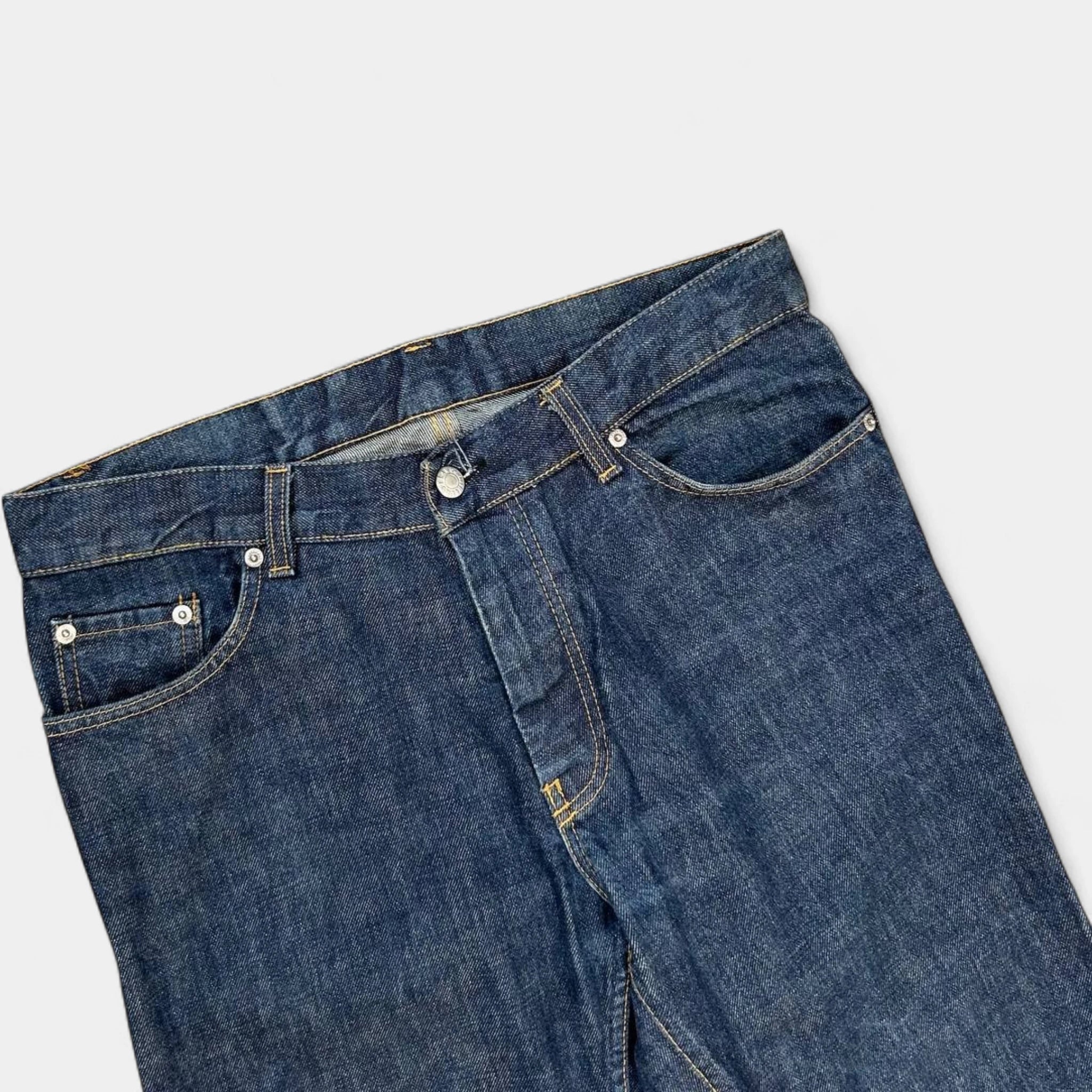 Helmut Lang 1998 Classic Denim Cut Blue Flair Jeans