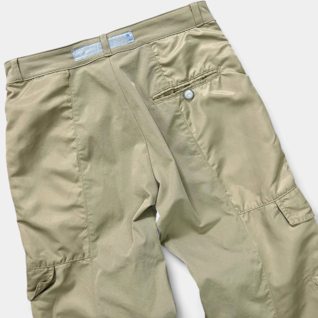 Marithé + François Girbaud 2000s Technical Nylon Cargo Pants Khaki Green