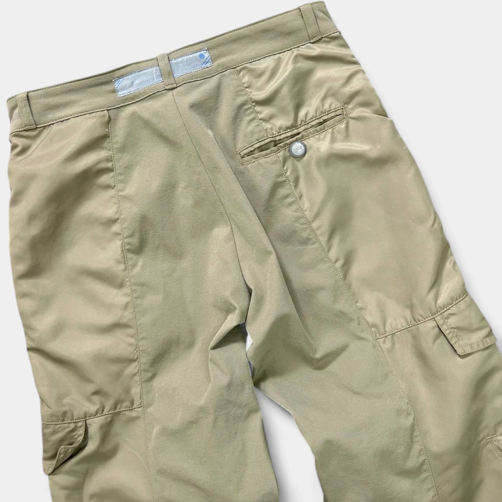 Marithé + François Girbaud 2000s Technical Nylon Cargo Pants Khaki Green