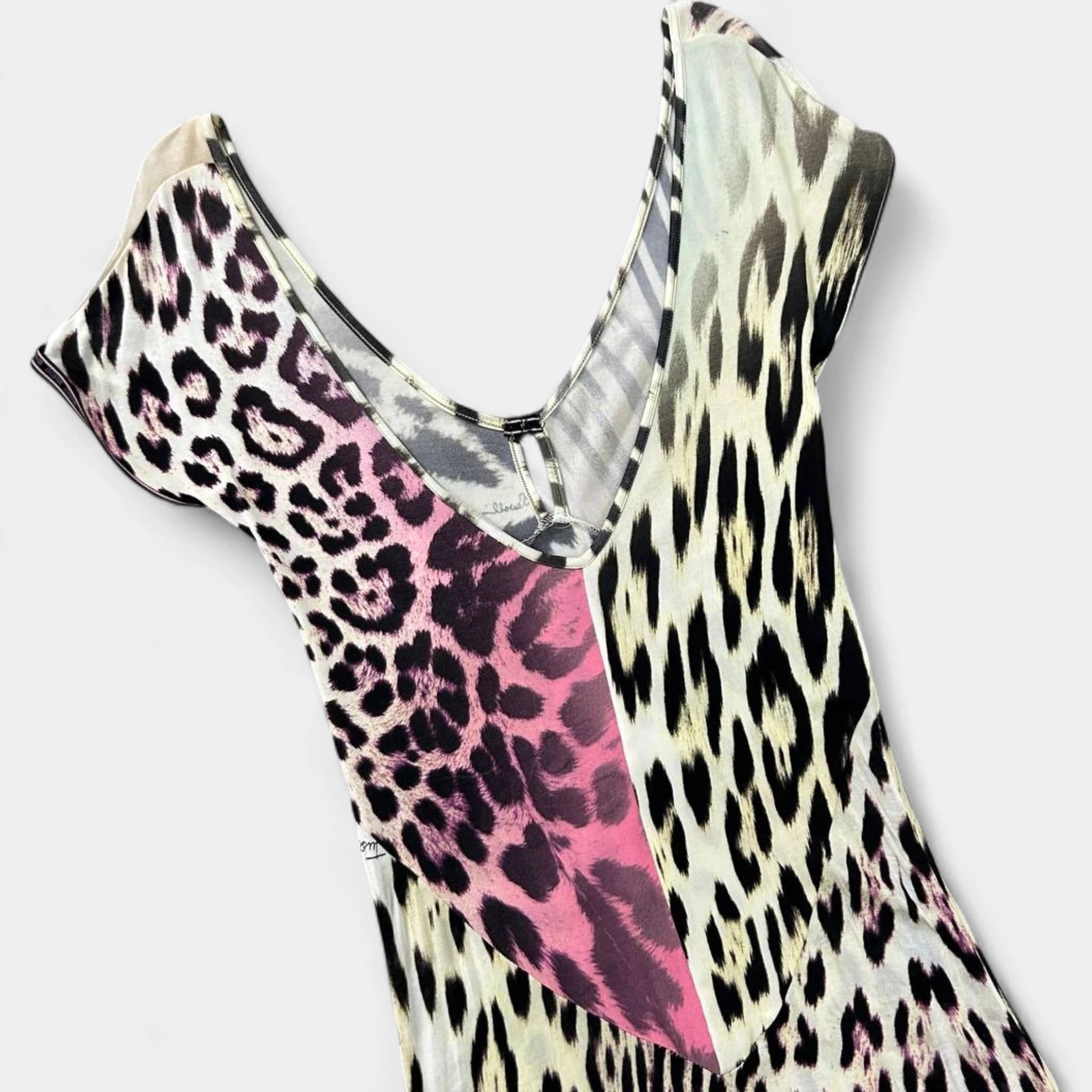 Just Cavalli 2005 Mixed Leopard Print Dress