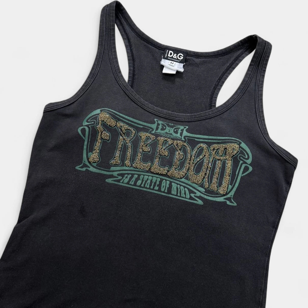 Dolce & Gabbana 2000s Freedom Graphic Tank Top