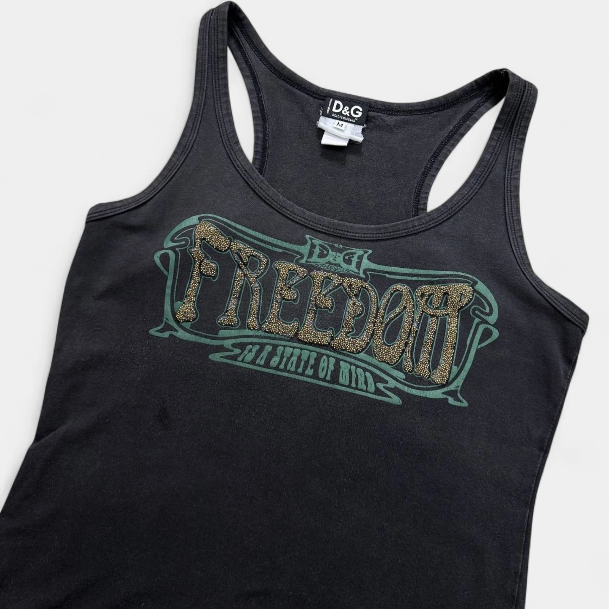 Dolce & Gabbana 2000s Freedom Graphic Tank Top