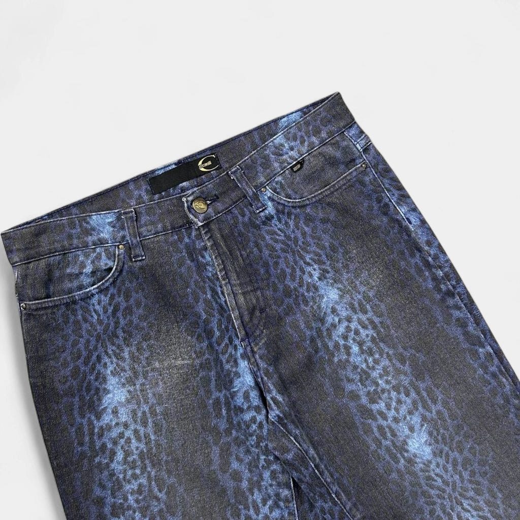 Just Cavalli Dark Blue Leopard Pants