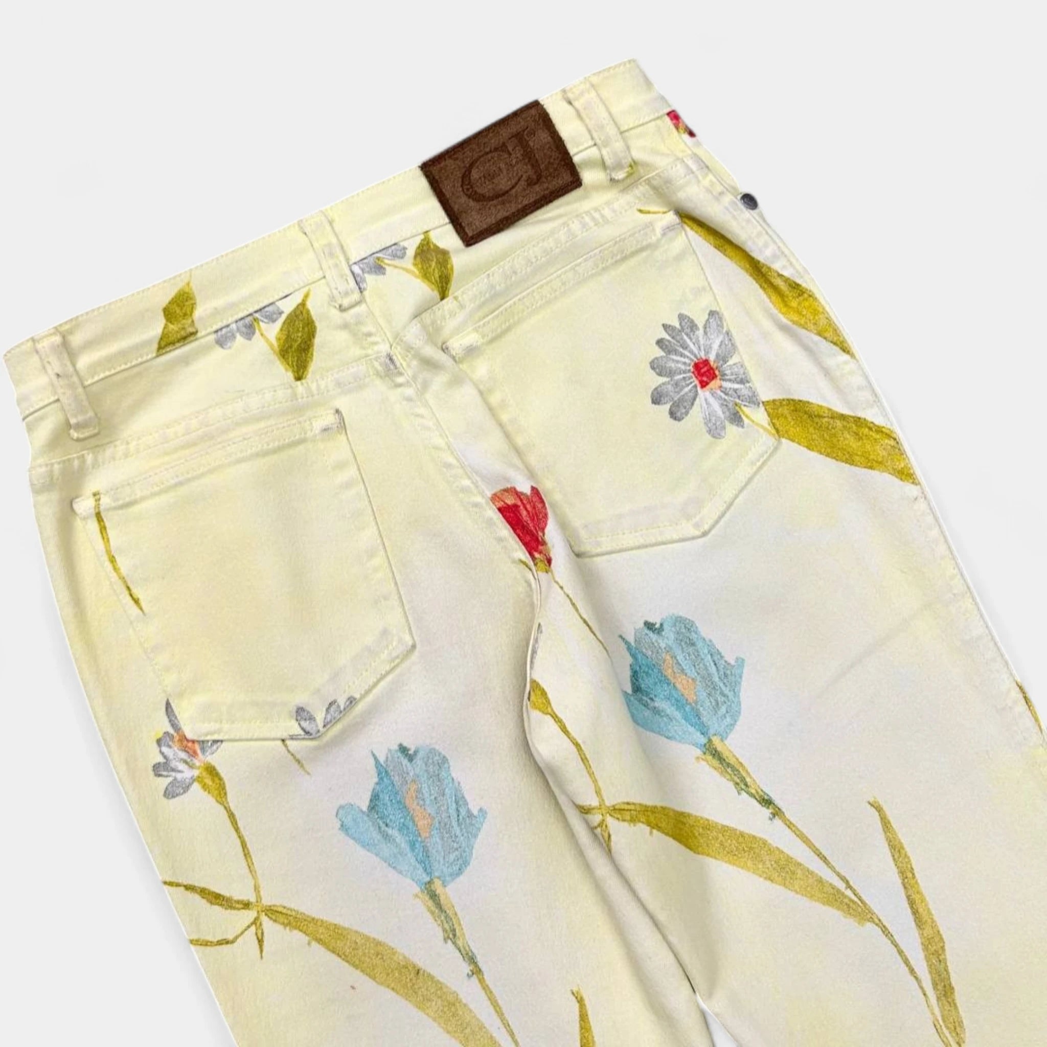 2000's Cavalli Jeans Floral Flared Pants