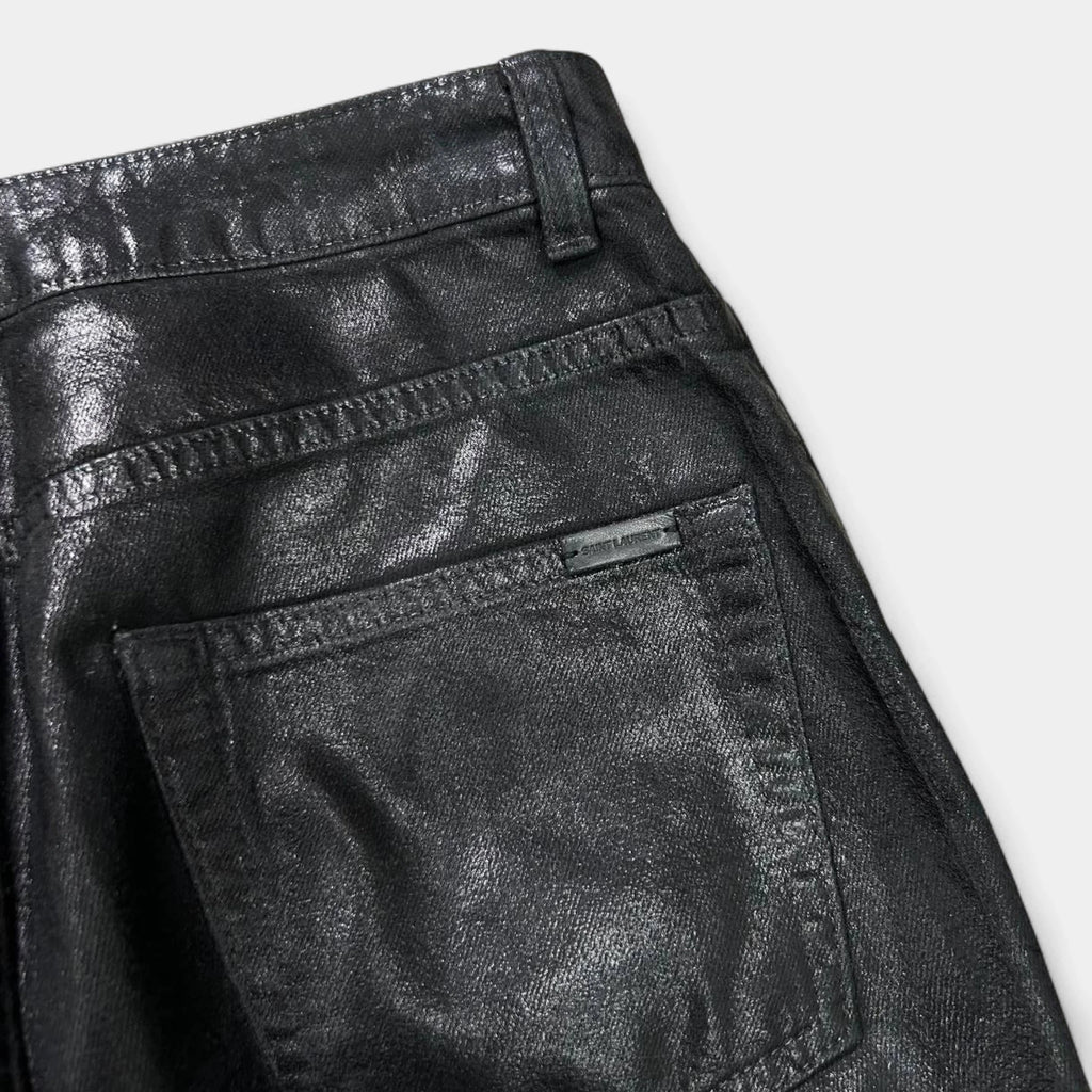 Saint Laurent Paris D05 Waxed Skinny Jeans