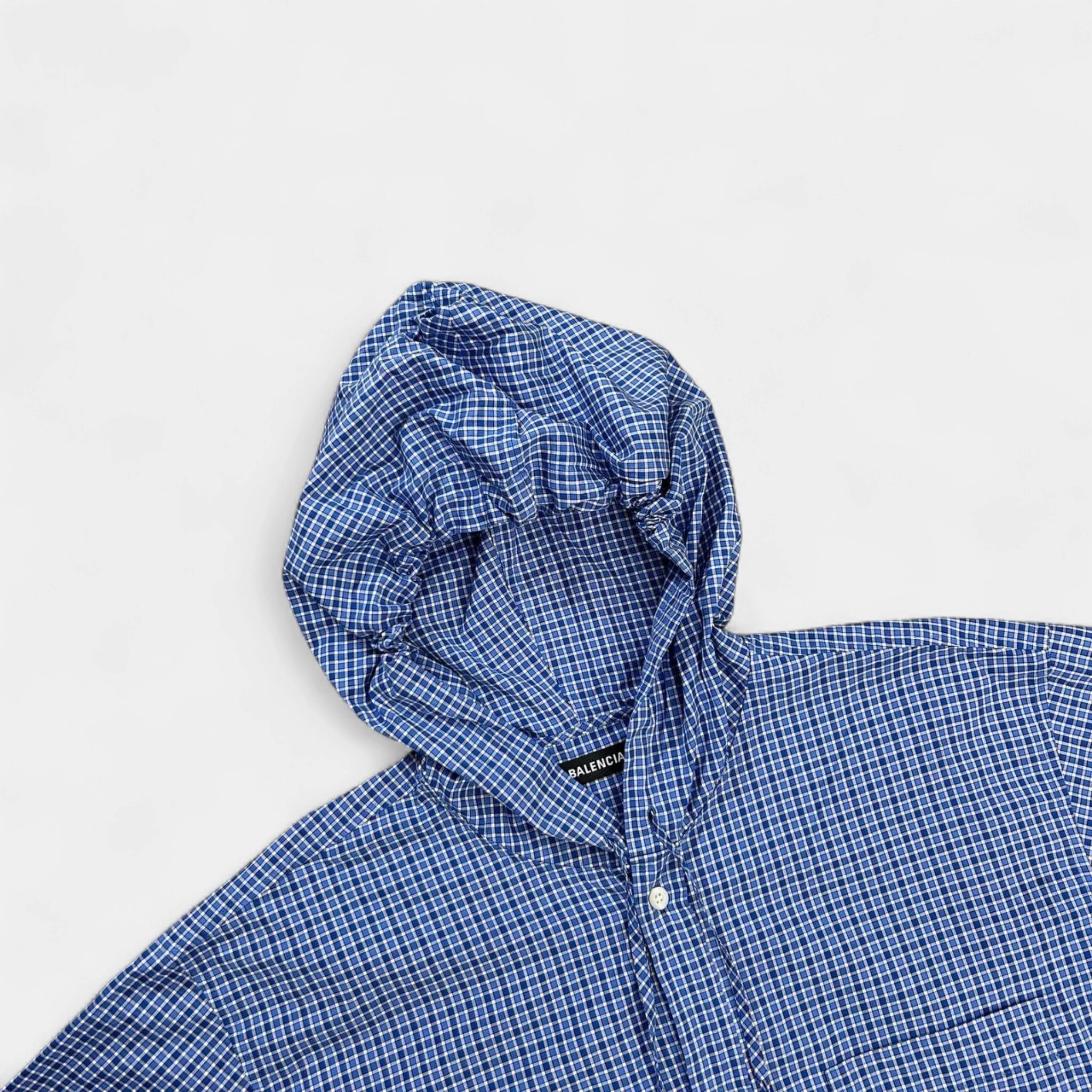 Balenciaga Hooded Checkered Shirt